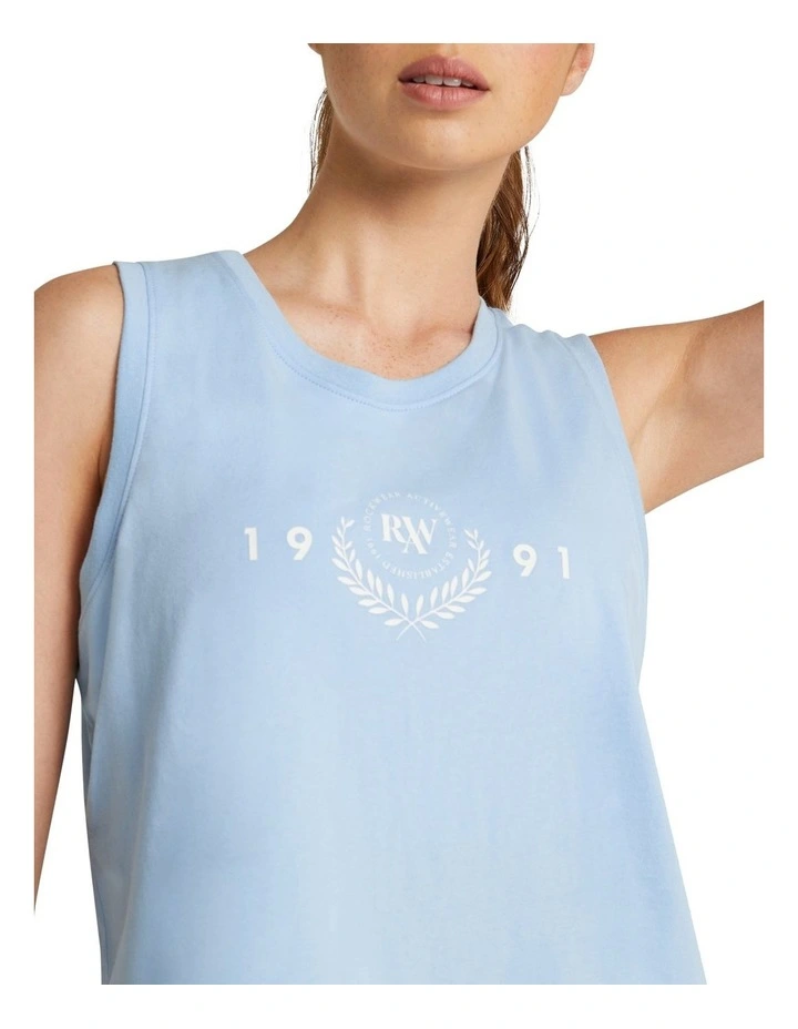 Sorority Varsity Logo Tank In Blue 4 Sorority Varsity Logo Tank In Blue - Image 4