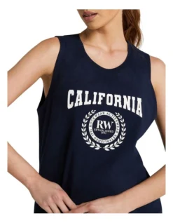 Sorority Logo Tank In Blue -Myer Clothing Shop 983535400 3 720x928