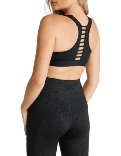 Velocity Zip Medium Impact Sports Bra In Black -Myer Clothing Shop 983541700 3 720x928