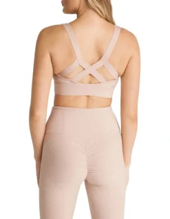 Melrose Adjustable Medium Impact Sports Bra In Brown -Myer Clothing Shop 983541790 3 720x928