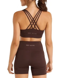 Energise Medium Impact Sports Bra In Brown -Myer Clothing Shop 983542150 3 720x928