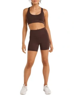 Energise Medium Impact Sports Bra In Brown -Myer Clothing Shop 983542150 5 720x928