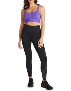 Colorado Zip Adjustable Medium Impact Sports Bra In Purple -Myer Clothing Shop 983543320 3 720x928
