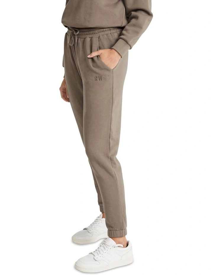 Destination Embroided Track Pants In Brown 2 Destination Embroided Track Pants In Brown - Image 2