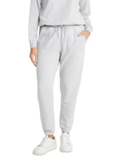 Destination Embroided Track Pants In Grey