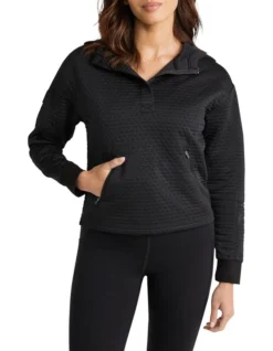 Colorado Textured Hoodie In Black