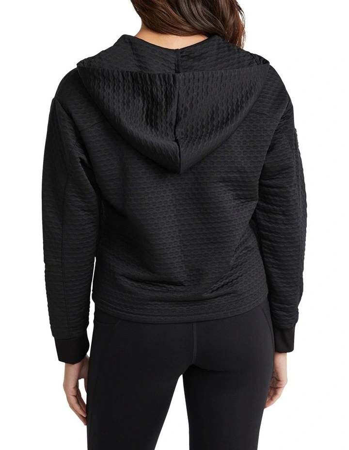 Colorado Textured Hoodie In Black 2 Colorado Textured Hoodie In Black - Image 2
