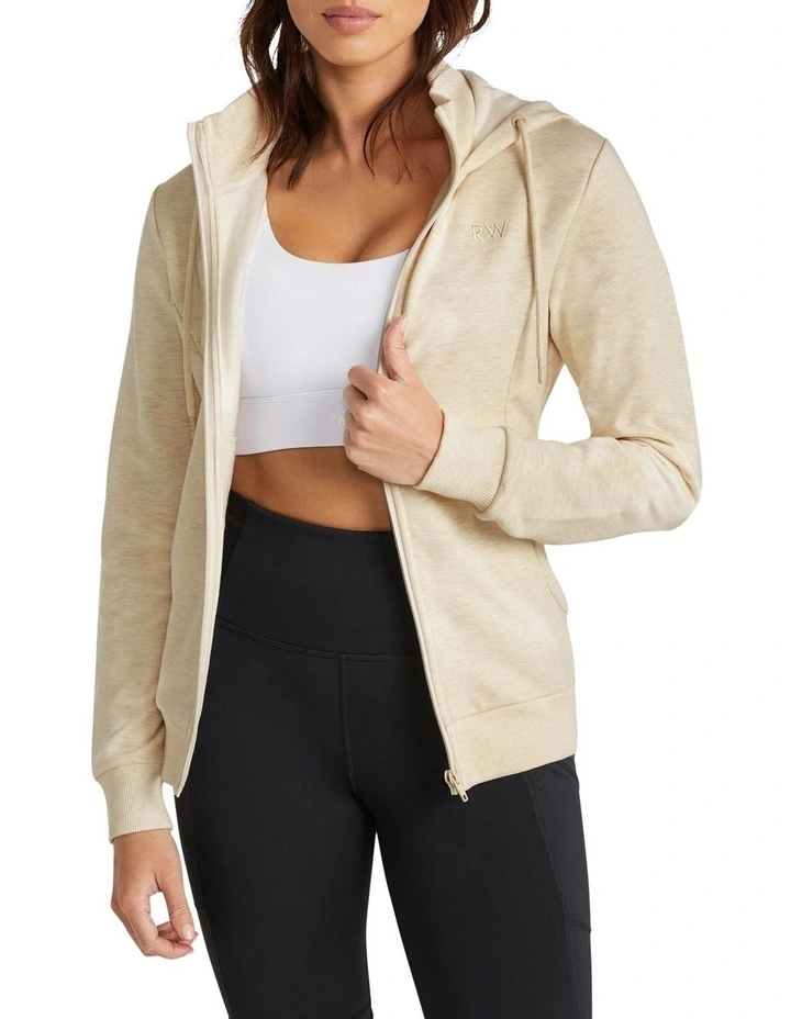 Destination Zip Through Hoodie In Beige 1 Destination Zip Through Hoodie In Beige