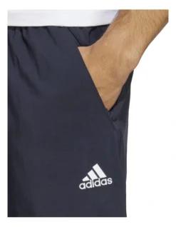 ADIDAS Aeroready Essentials Tapered Cuff Embroidered Tracksuit Bottoms In Blue 6 ADIDAS Aeroready Essentials Tapered Cuff Embroidered Tracksuit Bottoms In Blue -Myer Clothing Shop 983552320 4 720x928