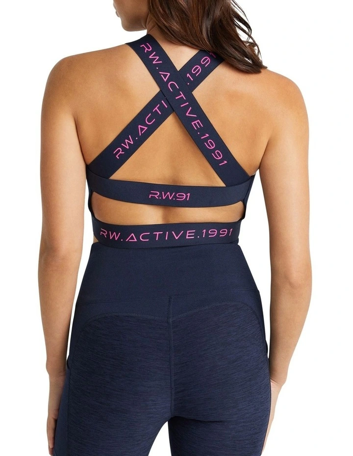 Euphoria Elastic Trim Crop In Blue 3 Euphoria Elastic Trim Crop In Blue - Image 3