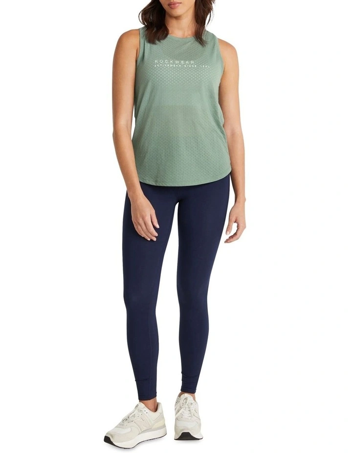 Casual Mesh Logo Tank In Green Smoke 4 Casual Mesh Logo Tank In Green Smoke - Image 4