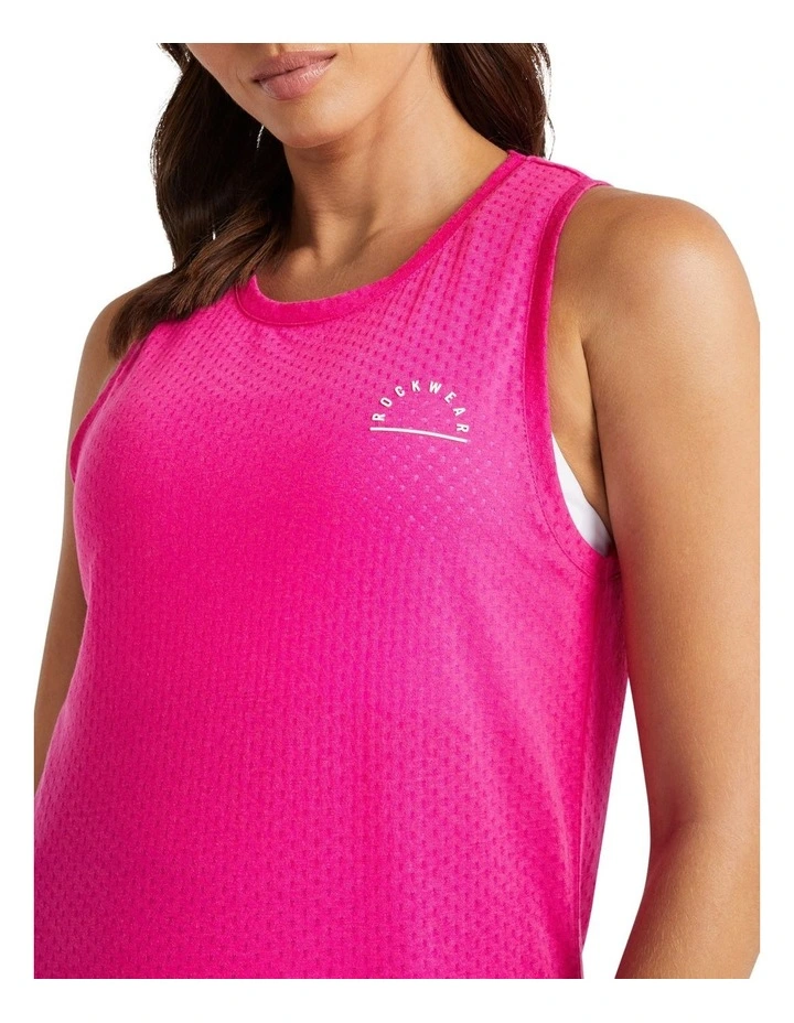 Casual Mesh Logo Tank In Hyper Pink 4 Casual Mesh Logo Tank In Hyper Pink - Image 4
