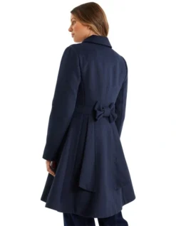 Mademoiselle Coat In Navy -Myer Clothing Shop 983681200 3 720x928