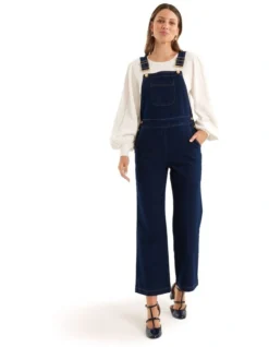 Frankie Denim Dungaree In Blue