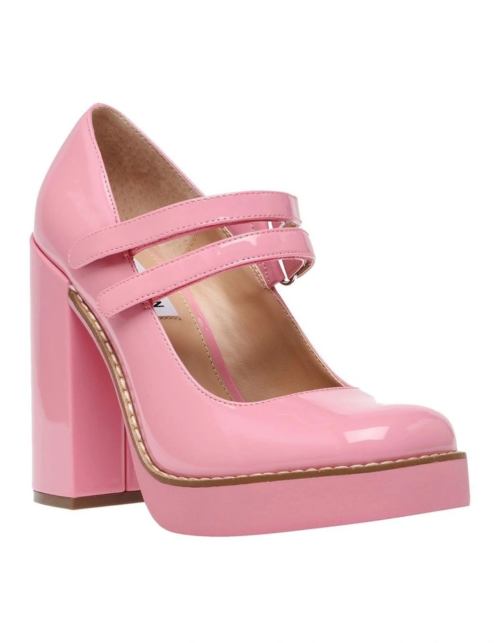 Steve Madden Twice Patent Mary Janes Pumps In Pink 2 Steve Madden Twice Patent Mary Janes Pumps In Pink - Image 2