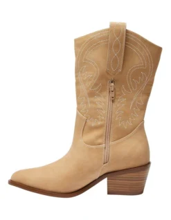 Saloon Western Boots In Camel Micro 9 Saloon Western Boots In Camel Micro -Myer Clothing Shop 983980090 3 720x928