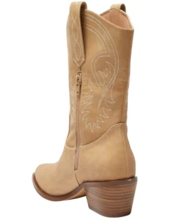 Saloon Western Boots In Camel Micro 12 Saloon Western Boots In Camel Micro -Myer Clothing Shop 983980090 6 720x928