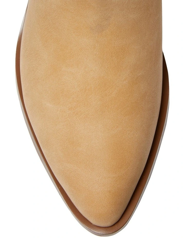 Saloon Western Boots In Camel Micro 7 Saloon Western Boots In Camel Micro - Image 7