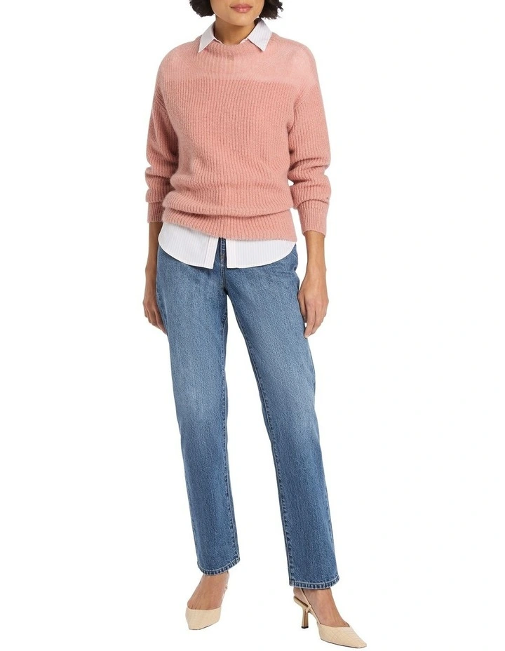 Oversized Fluffy Knit In Pink 2 Oversized Fluffy Knit In Pink - Image 2