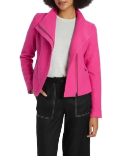 Lani Felted Wool Jacket In Pink