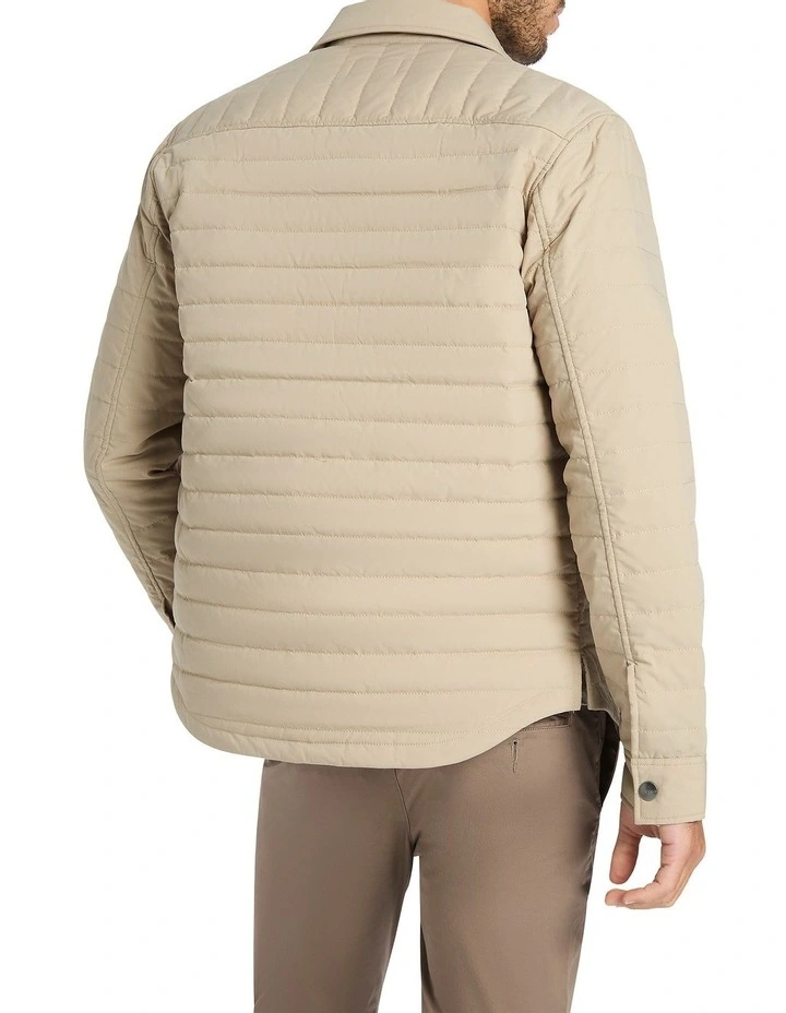 Kenji Padded Shacket In Beige 4 Kenji Padded Shacket In Beige - Image 4