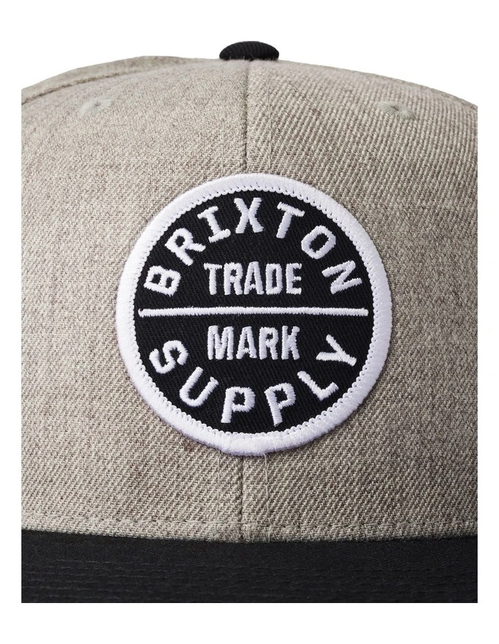Brixton Oath III Snapback In Grey 3 Brixton Oath III Snapback In Grey - Image 3
