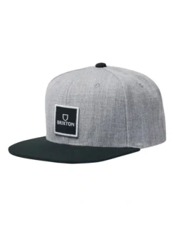 Brixton Alpha Square MP Snapback In Grey