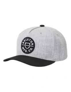 Brixton Crest MP Snapback In Grey