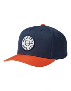 Brixton Crest MP Snapback In Navy