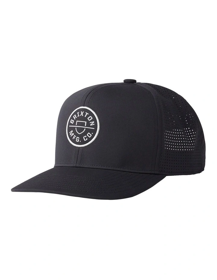 Brixton Crest X MP Snapback Black 1 Brixton Crest X MP Snapback Black