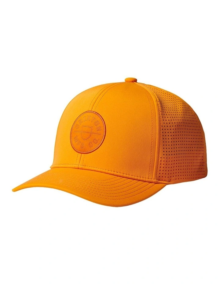 Brixton Crest X MP Snapback In Orange 1 Brixton Crest X MP Snapback In Orange