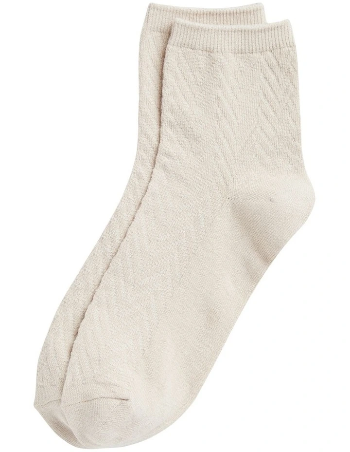 Chevron Knit Quarter Crew Sock 1 Chevron Knit Quarter Crew Sock