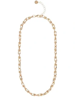 Knot Chain Necklace In Gold