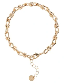 Knot Chain Bracelet In Gold