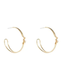 Knot Hoop Earring In Gold