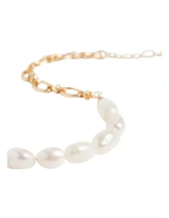 Pearl Chain Bracelet In Gold 5 Pearl Chain Bracelet In Gold -Myer Clothing Shop 984311290 3 720x928