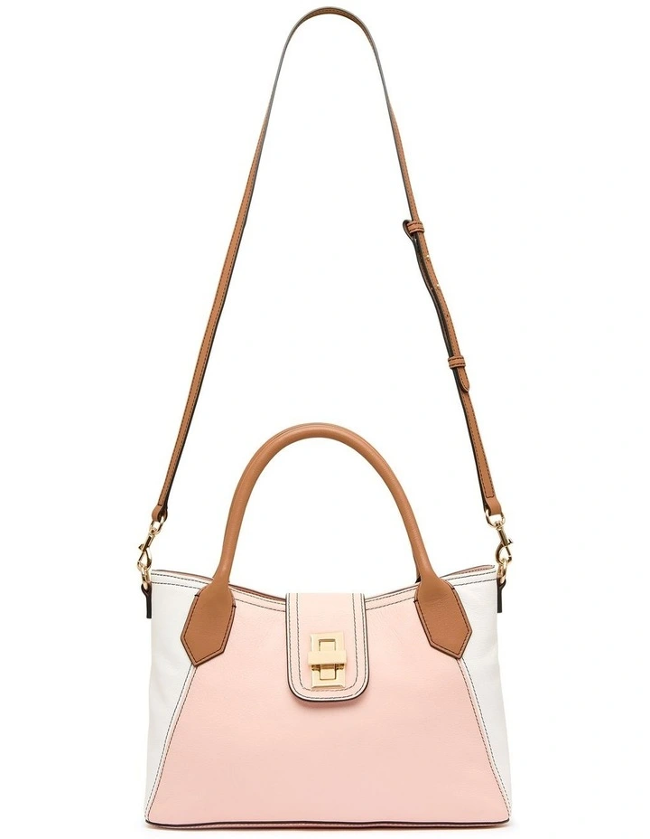 Mesina Leather Bag In Cream Multi 1 Mesina Leather Bag In Cream Multi