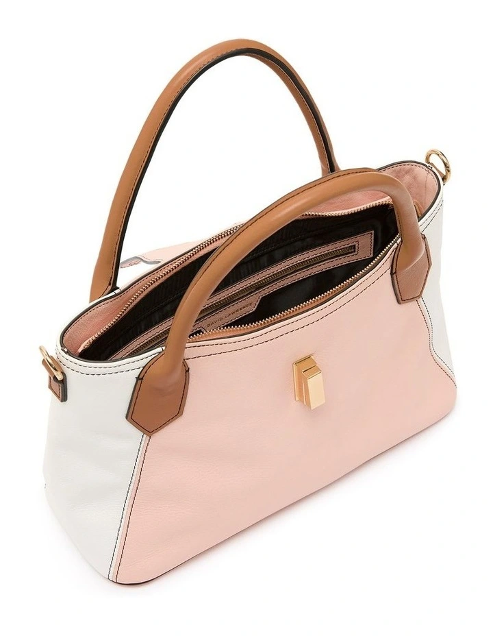 Mesina Leather Bag In Cream Multi 2 Mesina Leather Bag In Cream Multi - Image 2