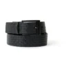 Saitama Textured Leather Belt In Black