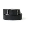 Mito Textured Leather Belt In Black