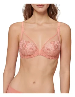 Simone Perele Wish Full Cup Plunge Bra In Orange