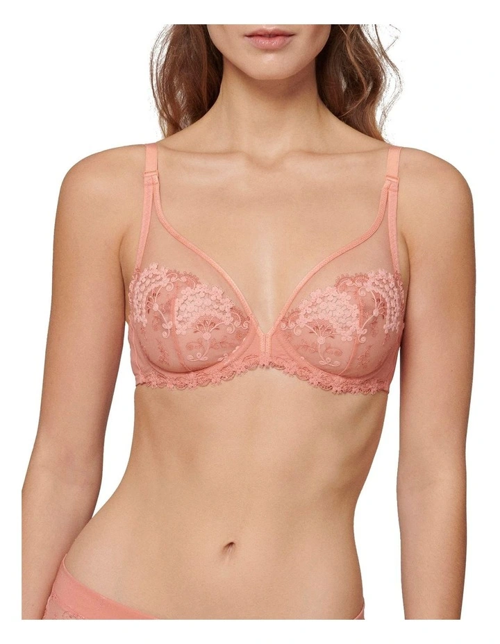 Simone Perele Wish Full Cup Plunge Bra In Orange 1 Simone Perele Wish Full Cup Plunge Bra In Orange