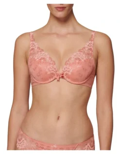 Simone Perele Wish Triangle Push Up Bra In Orange