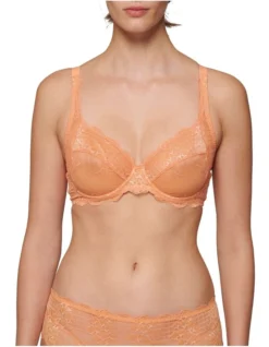 Simone Perele Reve Square Neck Full Cup Bra In Orange