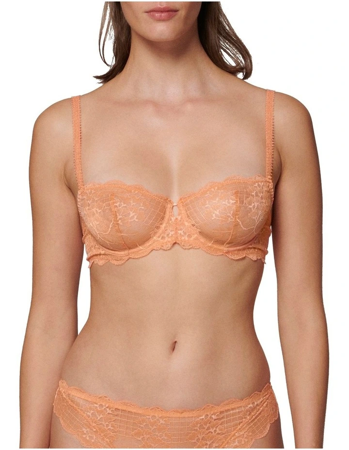 Simone Perele Reve Half Cup Bra In Orange 1 Simone Perele Reve Half Cup Bra In Orange