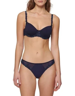 Simone Perele Andora Thong In Navy 6 Simone Perele Andora Thong In Navy -Myer Clothing Shop 985026970 3 720x928