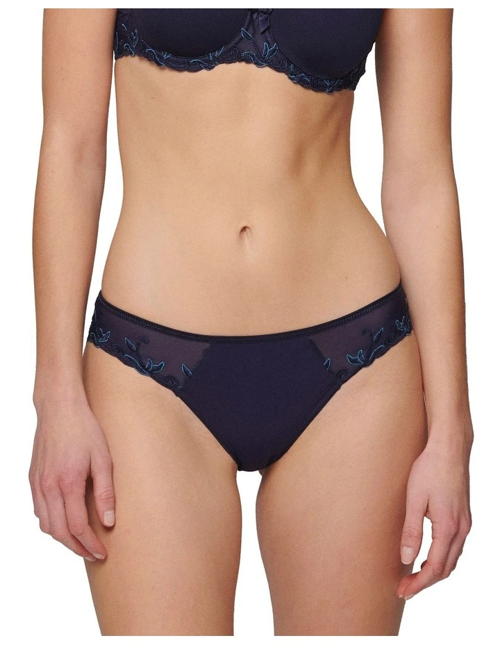 Simone Perele Andora Bikini Brief In Navy 1 Simone Perele Andora Bikini Brief In Navy