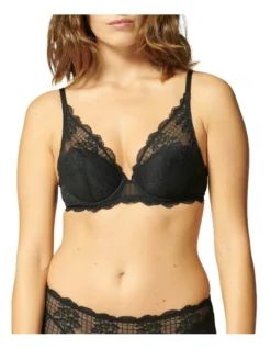 Simone Perele Reve Triangle Push Up Bra In Black