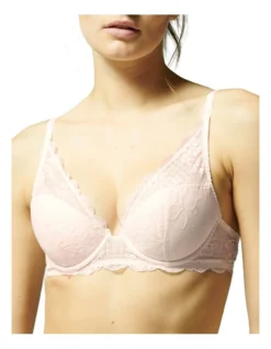Simone Perele Reve Triangle Push Up Bra In Pink
