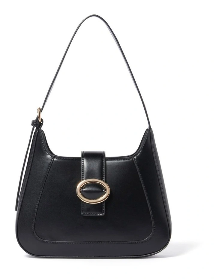 Forever New Tasha Buckle Shoulder Bag In Black 1 Forever New Tasha Buckle Shoulder Bag In Black